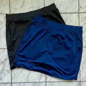J. Crew Factory Black and Blue Mini Skirts